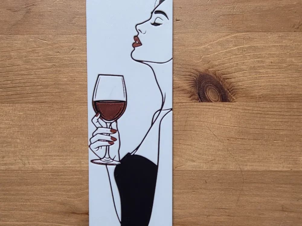 Wine Bookmark by Morganja HueForge model: Wine Bookmark by Morganja