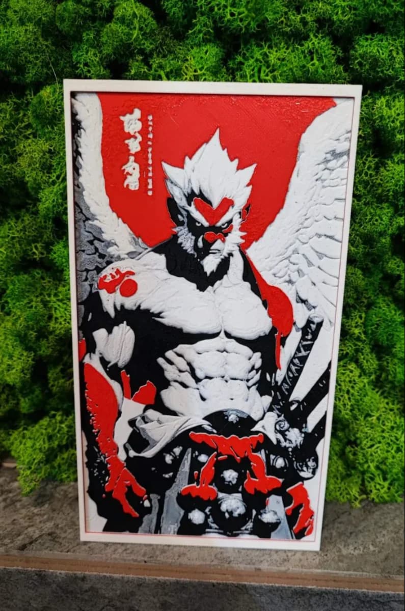 Samurai Wukong by Garuda3D HueForge model: Samurai Wukong by Garuda3D