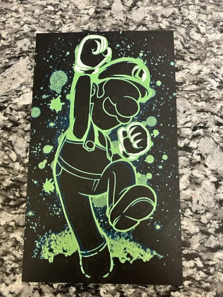 neon Luigi silouette (hueForge print) by Houston713Texan HueForge model: neon Luigi silouette (hueForge print) by Houston713Texan