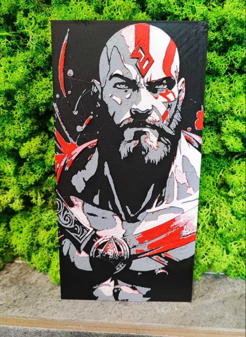 Kratos by Garuda3D HueForge model: Kratos by Garuda3D