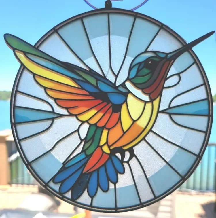HueForge model: HueForge Stained Glass Hummingbird by tlavedas