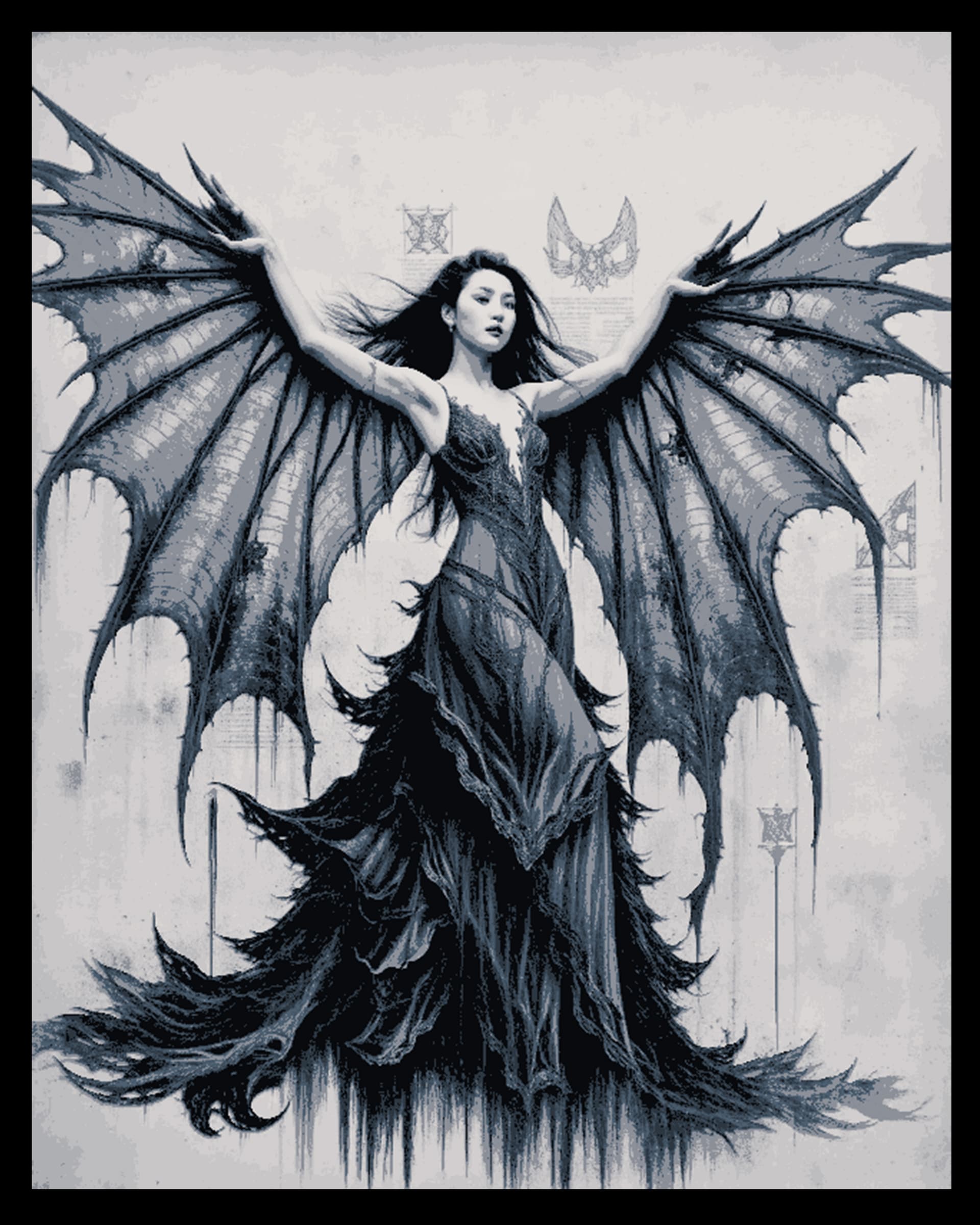 The depiction of the female vampire - Hueforge Wall art by BooneCo3d HueForge model: The depiction of the female vampire - Hueforge Wall art by BooneCo3d