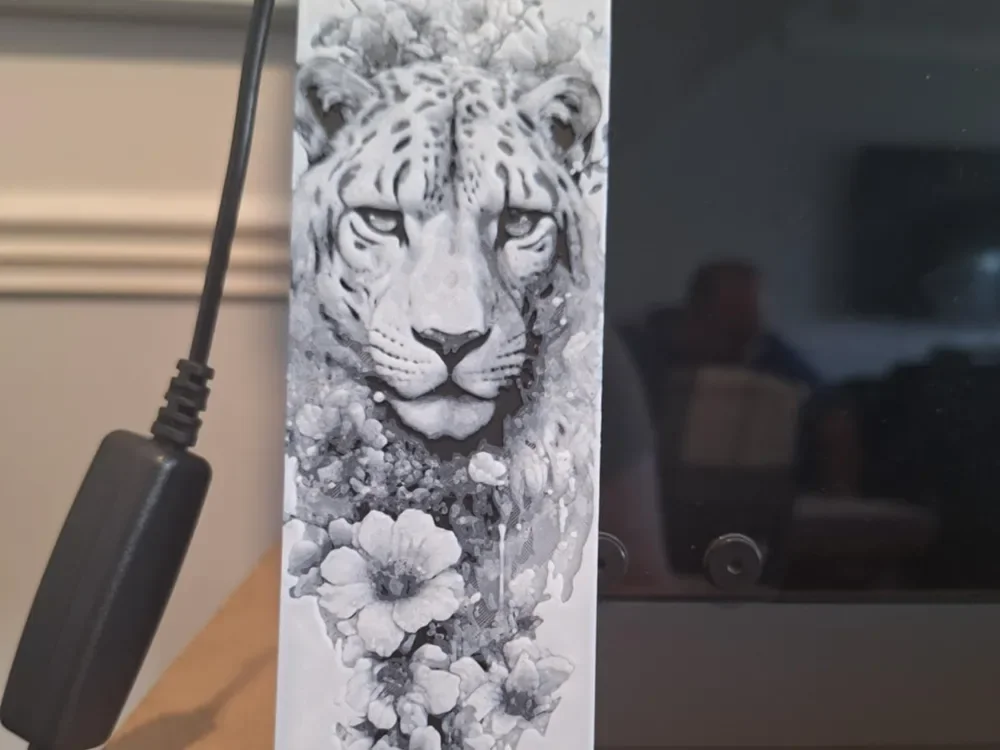 Black and white tiger bookmark - 2 colours a1 mini Black and white tiger bookmark - 2 colours a1 mini