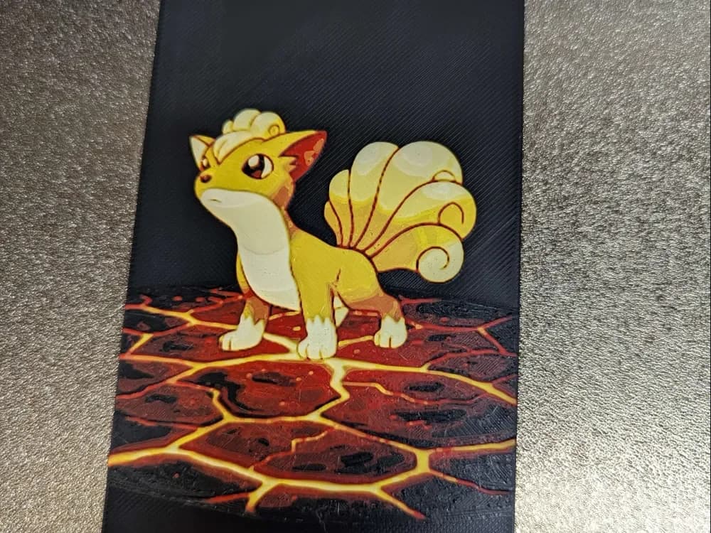 hueforge goupix vulpix by ZombiePaint3D HueForge model: hueforge goupix vulpix by ZombiePaint3D