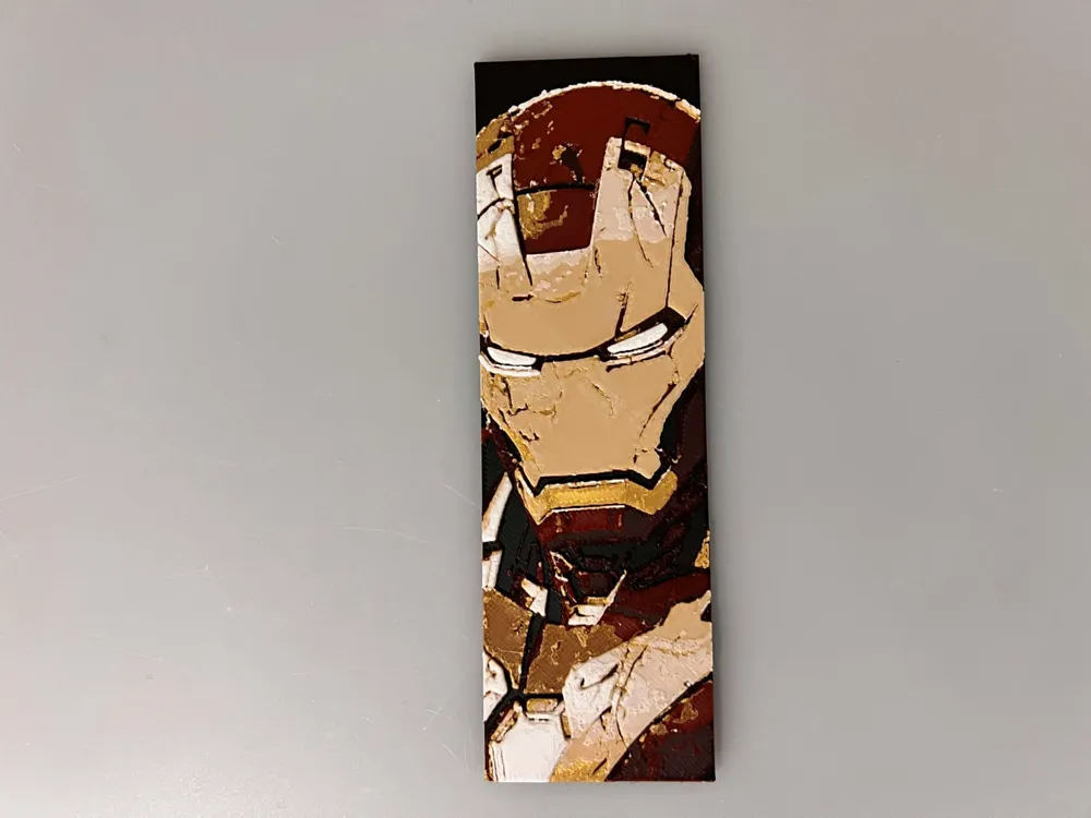 HueForge model: Iron Man - Bookmark by 3djd