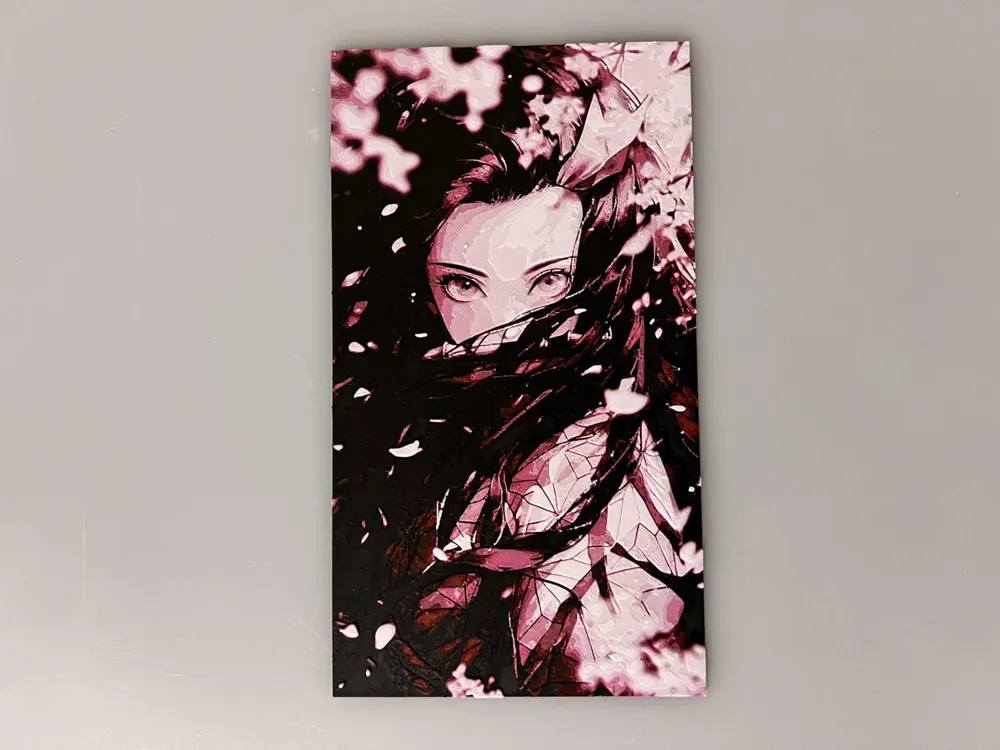 HueForge model: Nezuko, Demon Slayer by 3djd