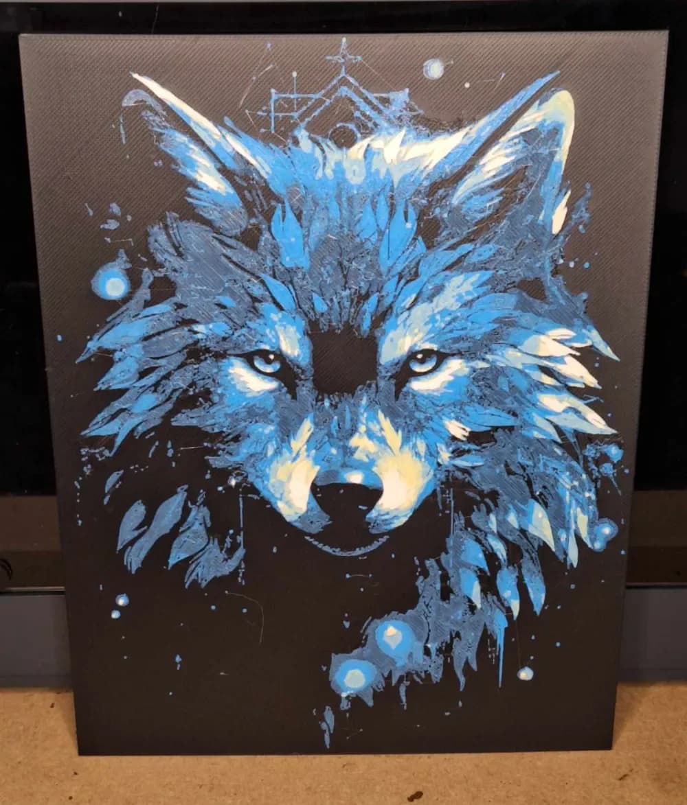 celestial wolf hueforge by 3dGlow HueForge model: celestial wolf hueforge by 3dGlow