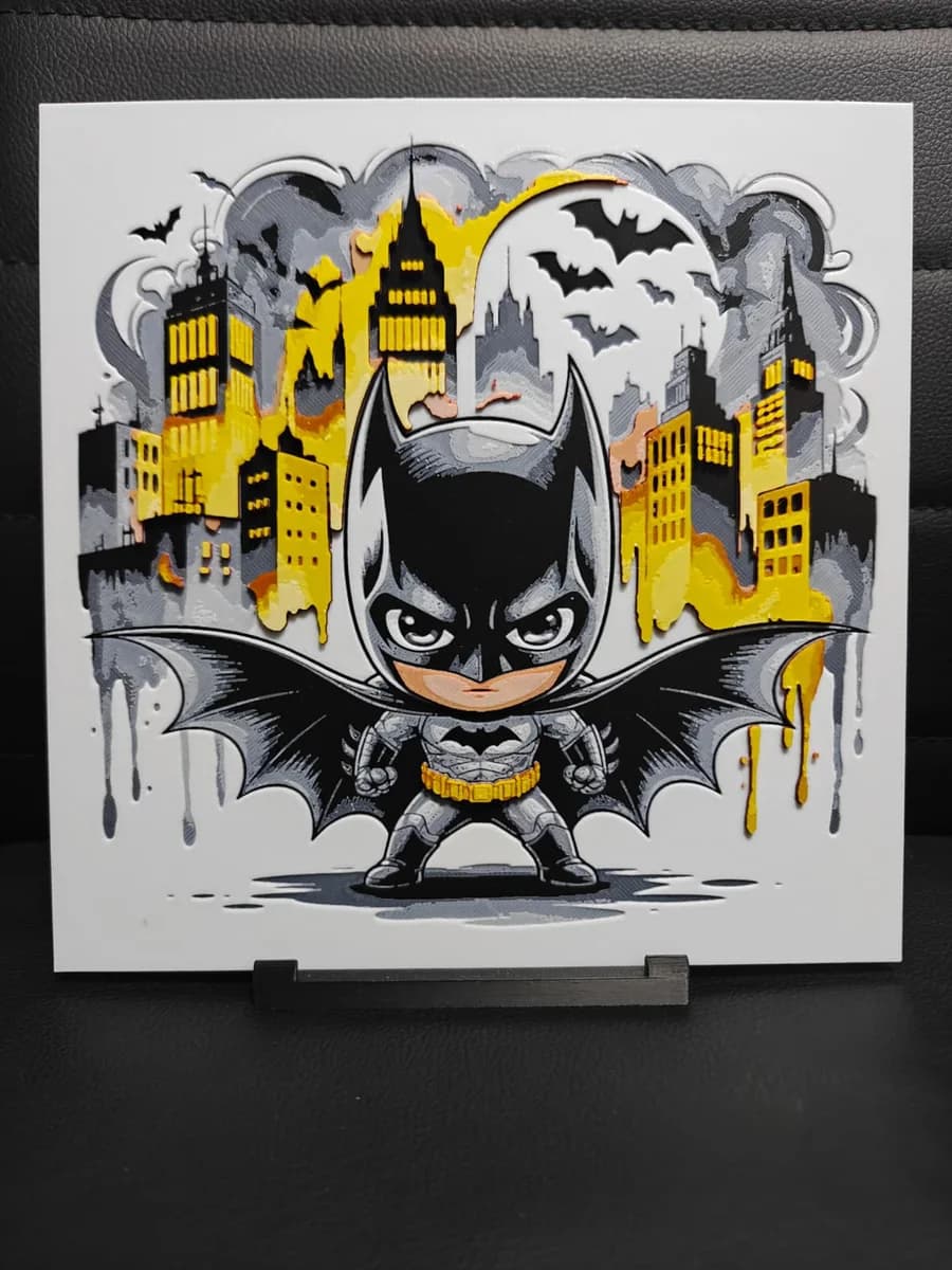 Chibi Batman by TheHueforgeLady HueForge model: Chibi Batman by TheHueforgeLady