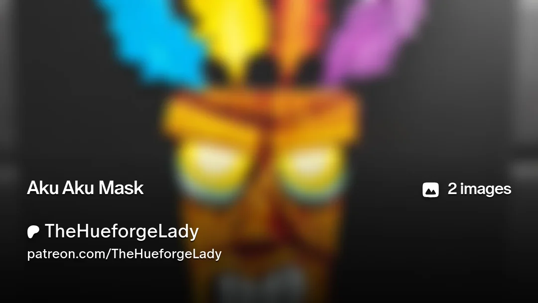 Aku Aku Mask by TheHueforgeLady HueForge model: Aku Aku Mask by TheHueforgeLady