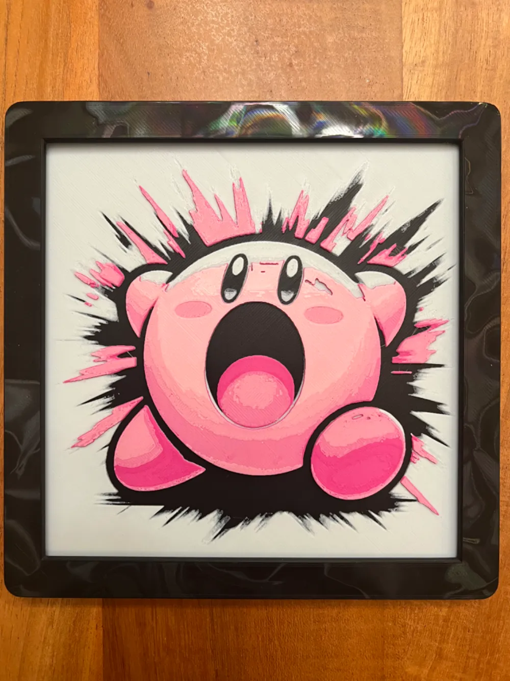 Kirby by JustBe 3D Printing HueForge model: Kirby by JustBe 3D Printing