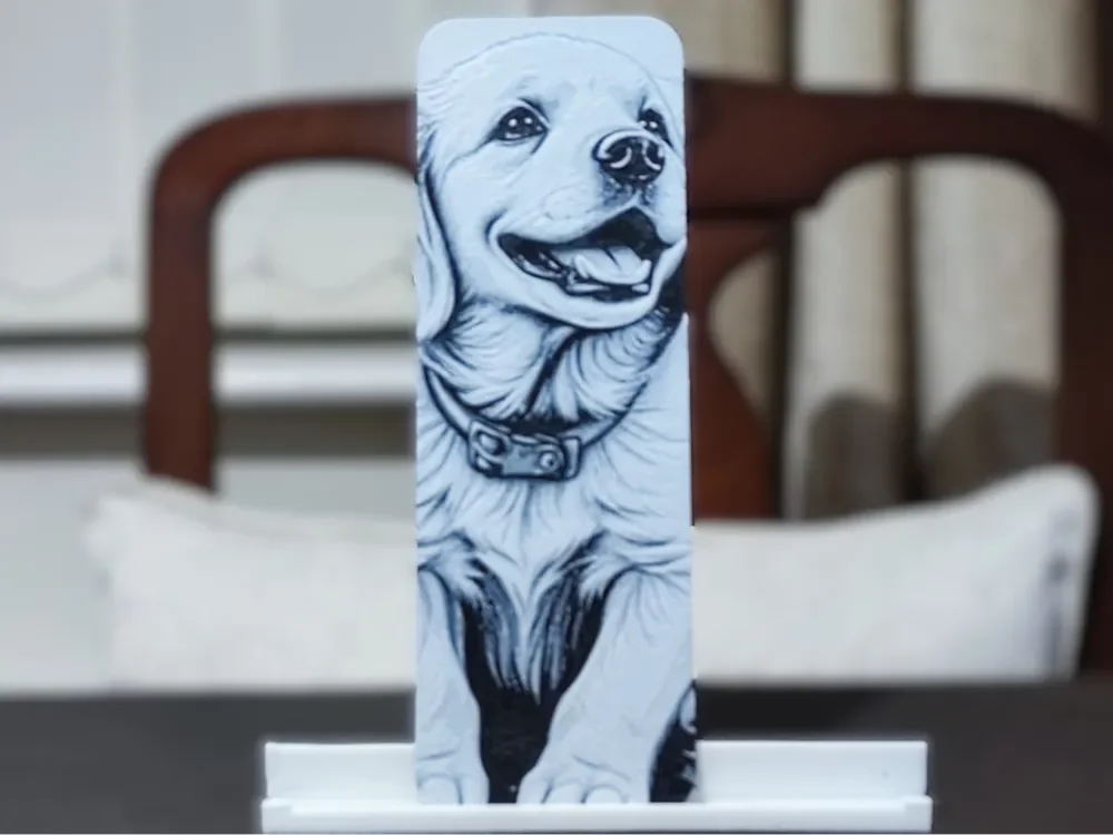 Puppy Bookmark - 2 Color by BoDad HueForge model: Puppy Bookmark - 2 Color by BoDad