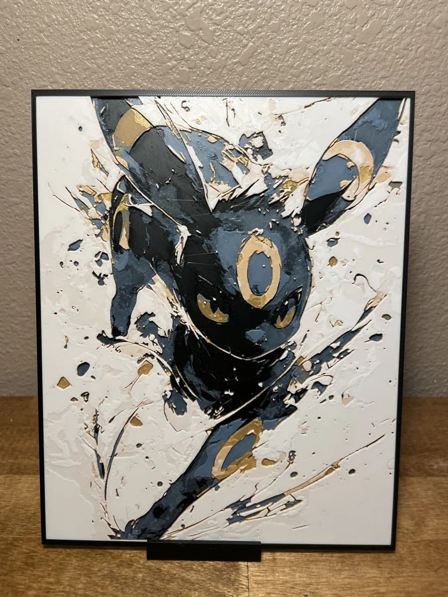 Umbreon by Cloudy Nostalgia HueForge model: Umbreon by Cloudy Nostalgia