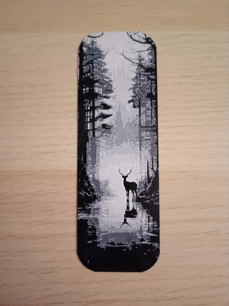 Deer in Forest 2 Bookmark by Atrus Design HueForge model: Deer in Forest 2 Bookmark by Atrus Design