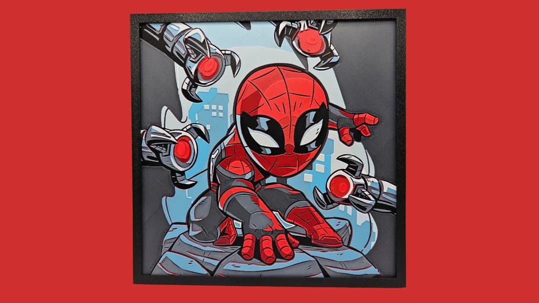 Spider-Man Break In by BusyKikiBee HueForge model: Spider-Man Break In by BusyKikiBee