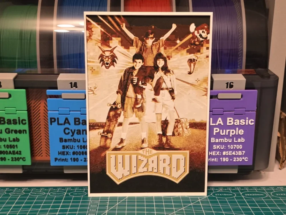 The Wizard Movie Poster - Hueforge Art by Lumpy3D HueForge model: The Wizard Movie Poster - Hueforge Art by Lumpy3D