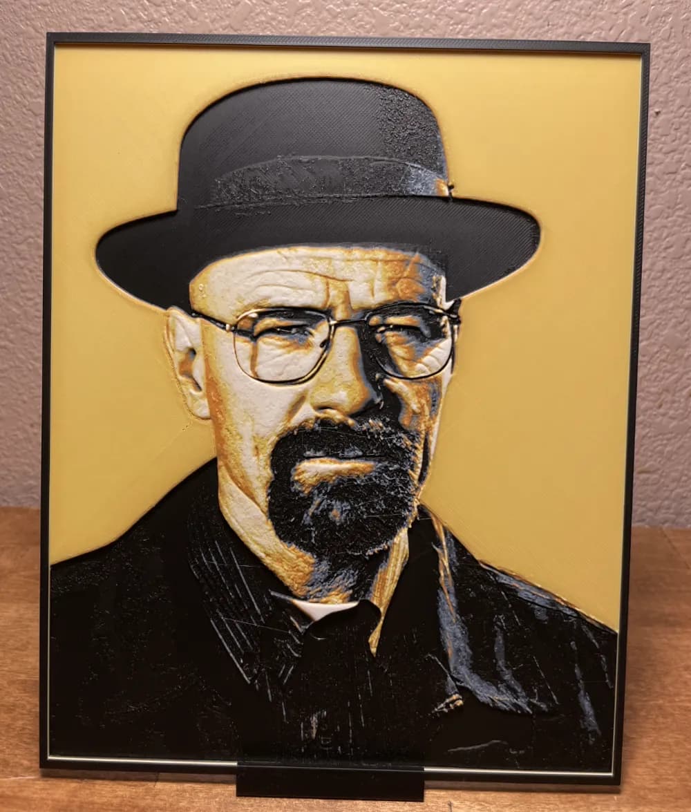 HueForge model: Hueforge - Breaking Bad - Heisenberg by Cloudy Nostalgia