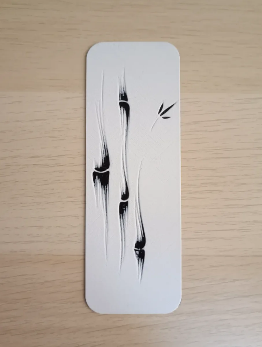Bambu Minimalist Bookmark by Atrus Design HueForge model: Bambu Minimalist Bookmark by Atrus Design