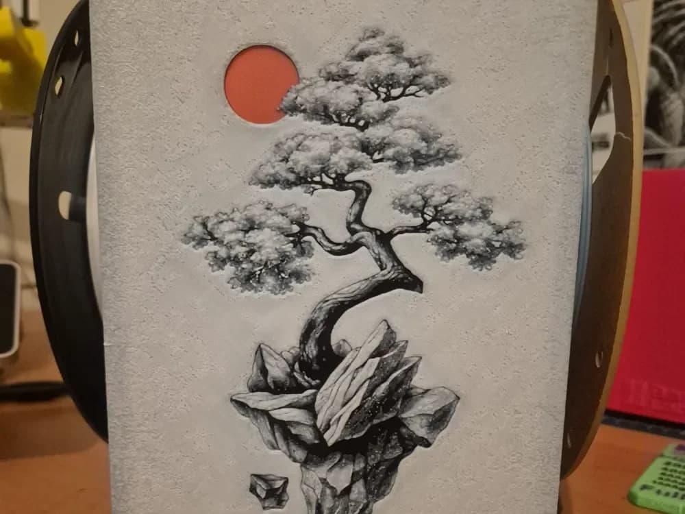 bonsai red moon hueforge by Buntsta HueForge model: bonsai red moon hueforge by Buntsta