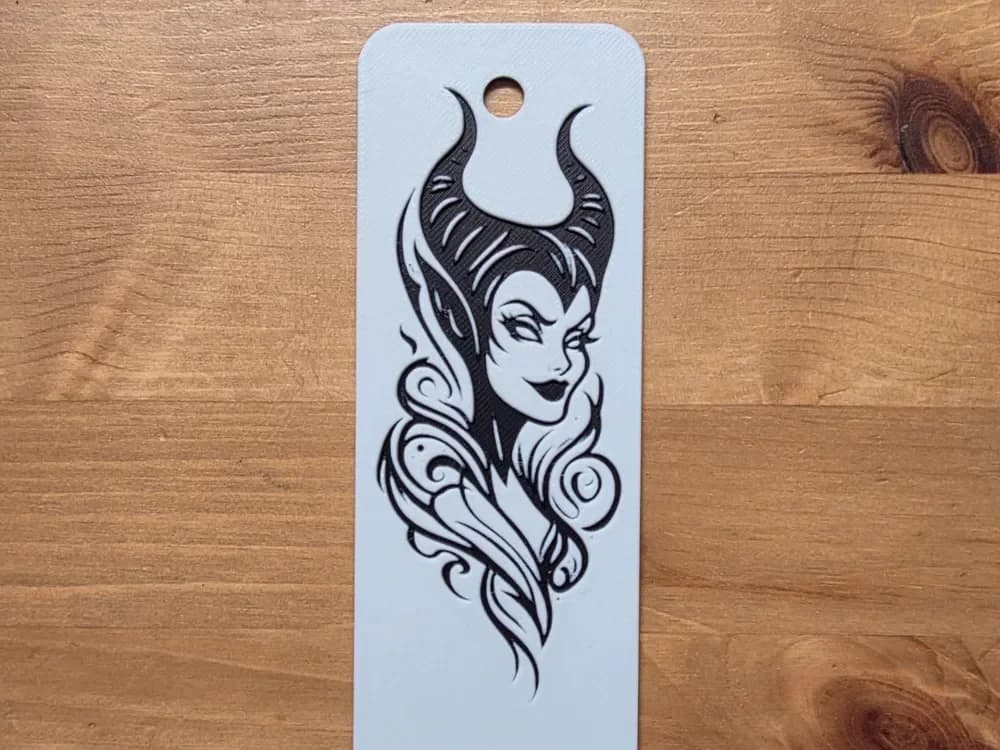 Maleficent Bookmark by Morganja HueForge model: Maleficent Bookmark by Morganja