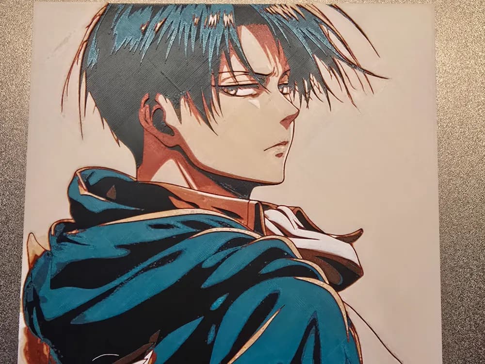 Attack on Titan - Levi Ackerman Hueforge by 3D-Mentiel HueForge model: Attack on Titan - Levi Ackerman Hueforge by 3D-Mentiel