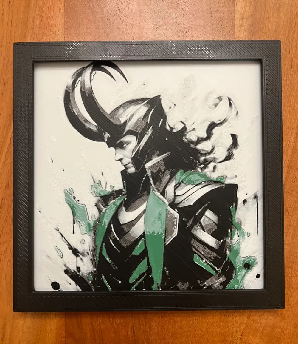 HueForge model: Loki in Green by JustBe 3D Printing