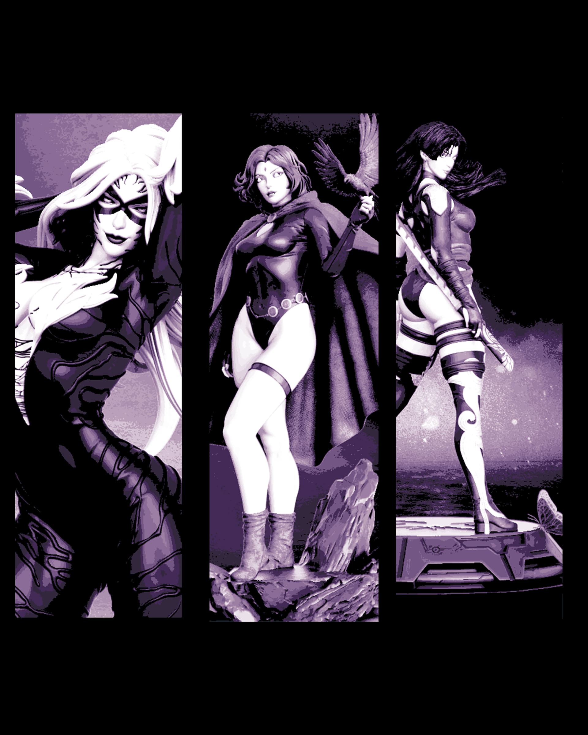 Villain or Hero - It is all a matter of perspective - Super heroines of the comics set of bookmarks Villain or Hero - It is all a matter of perspective - Super heroines of the comics set of bookmarks