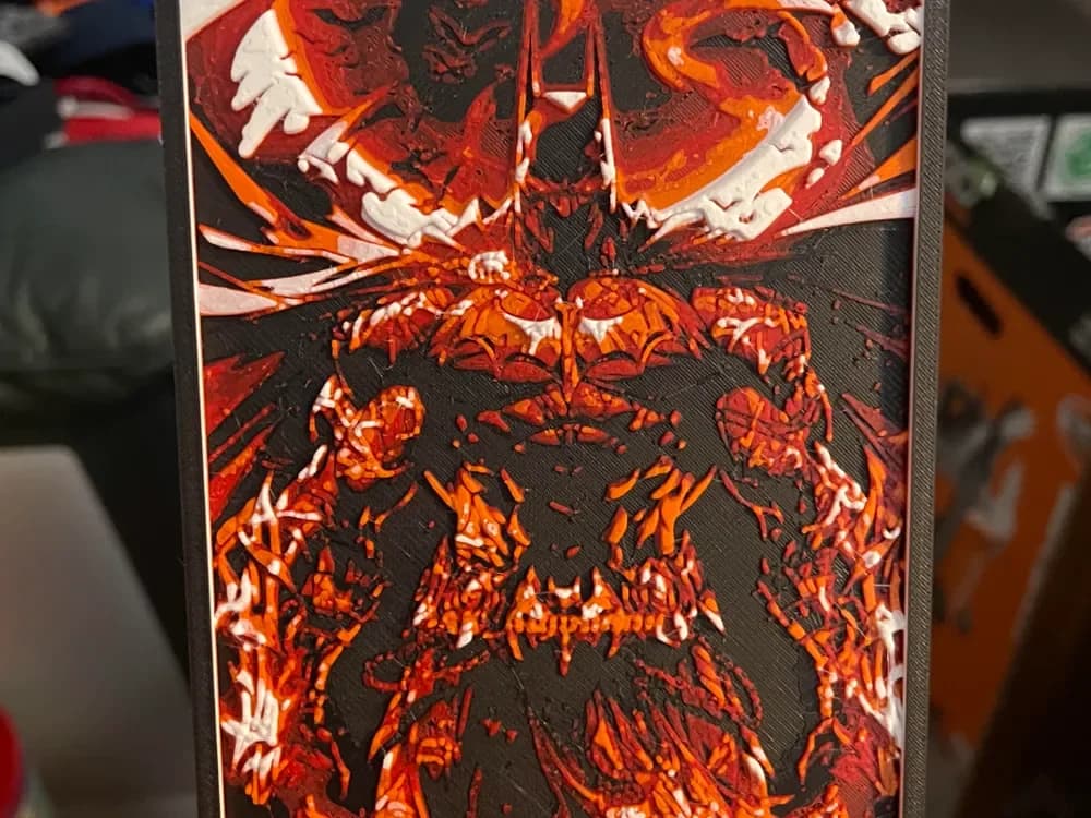 Scary Batman Hueforge by Advancedtechworldwide HueForge model: Scary Batman Hueforge by Advancedtechworldwide