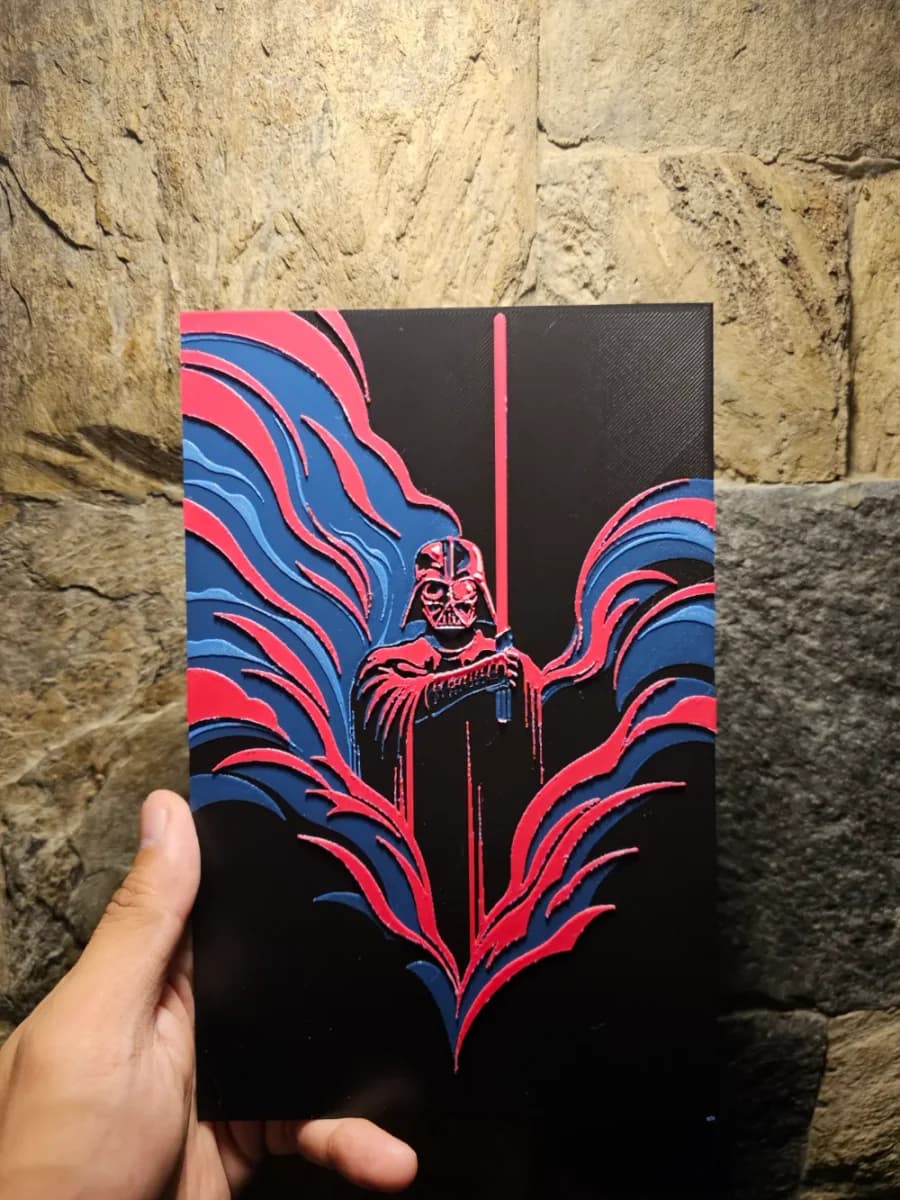 HueForge model: Darth Vader Pop art Hueforge by Loki