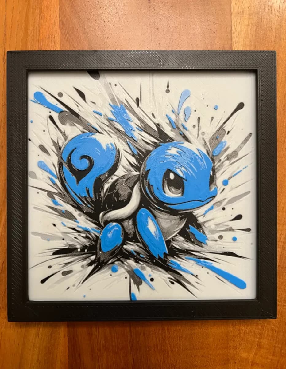 Squirtle by JustBe 3D Printing HueForge model: Squirtle by JustBe 3D Printing