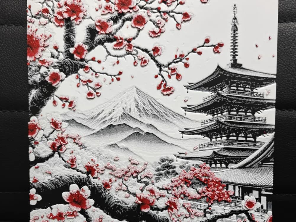 Japan Cherry Blossom by TheHueforgeLady HueForge model: Japan Cherry Blossom by TheHueforgeLady