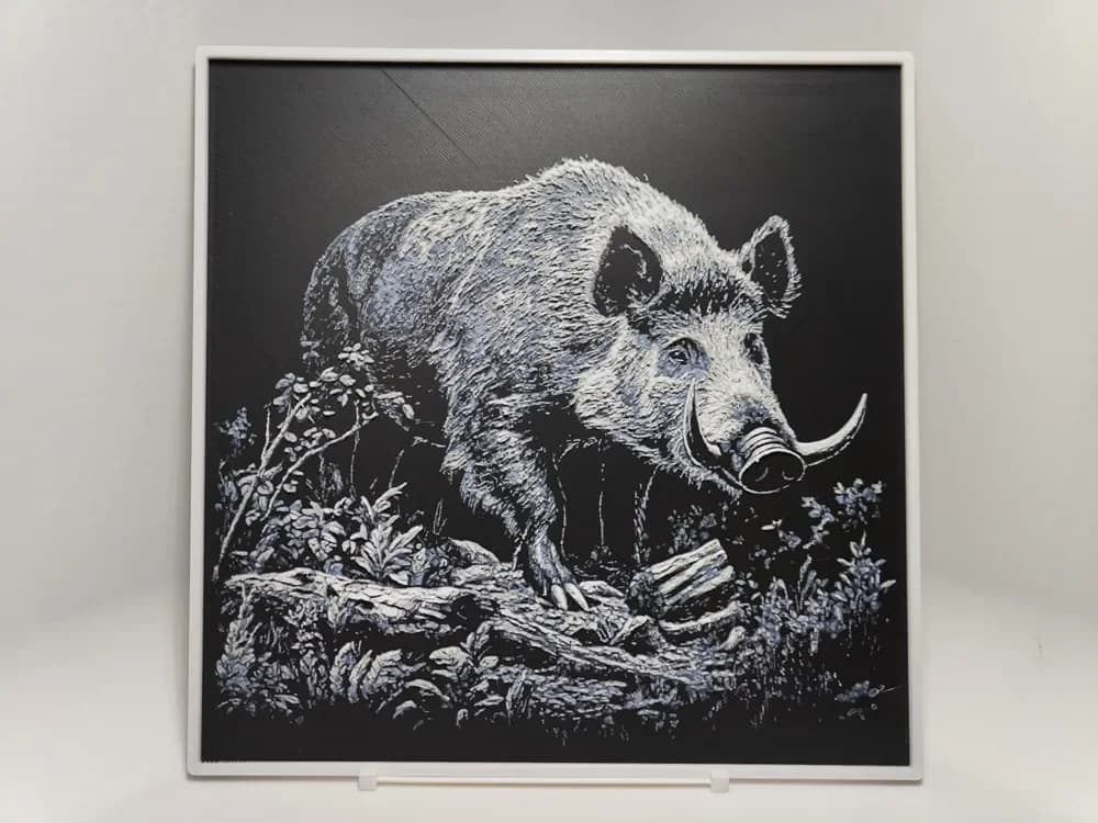 HueForge model: Wild Boar - Hueforge by BeaN