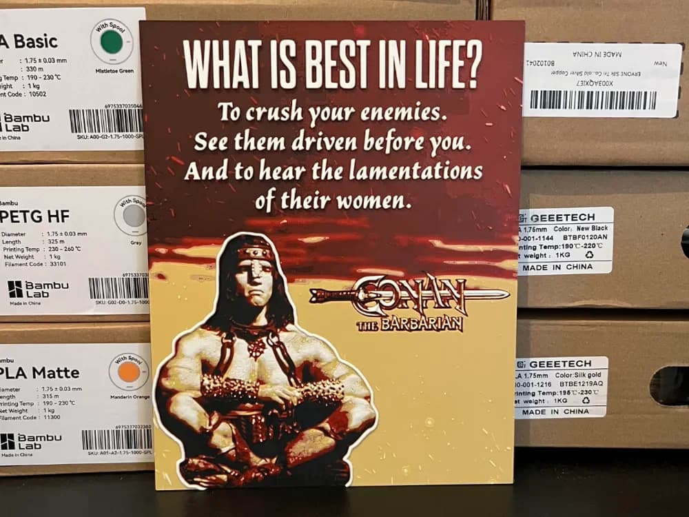 Conan the Barbarian Hueforge by Estiv HueForge model: Conan the Barbarian Hueforge by Estiv