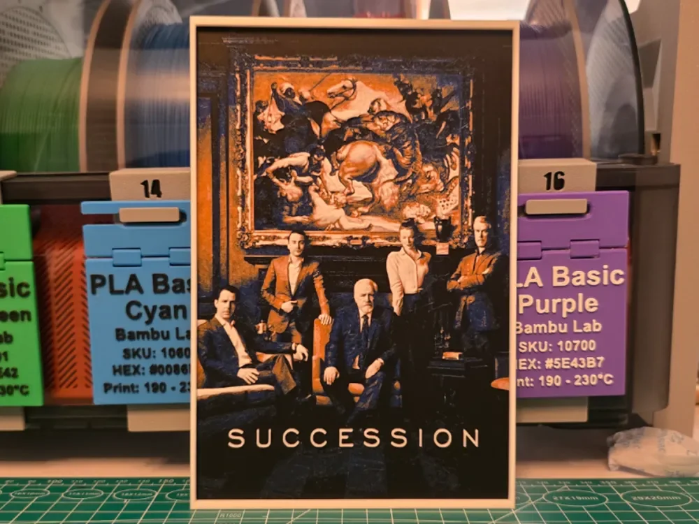 Succession Poster - Hueforge Art by Lumpy3D HueForge model: Succession Poster - Hueforge Art by Lumpy3D