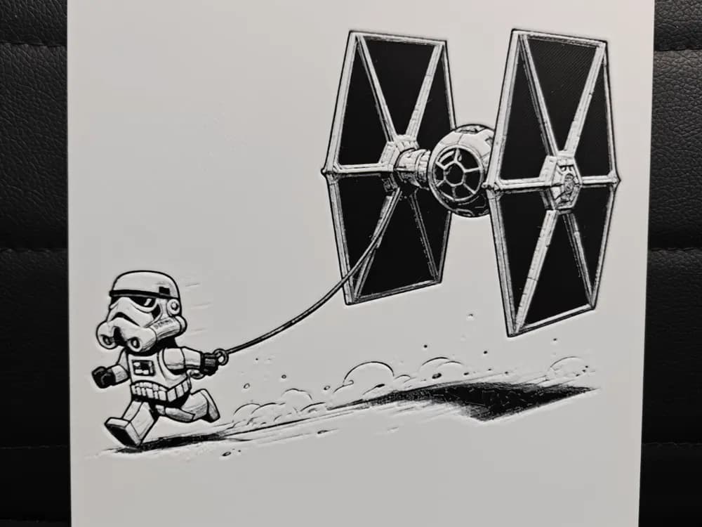 Stormtrooper and Tie Fighter Stormtrooper and Tie Fighter