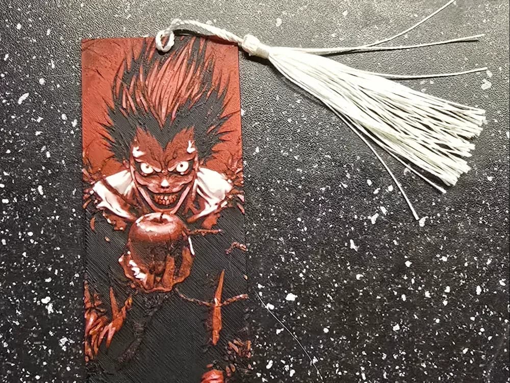 Death Note Riuk bookmark by 3D-Mentiel HueForge model: Death Note Riuk bookmark by 3D-Mentiel