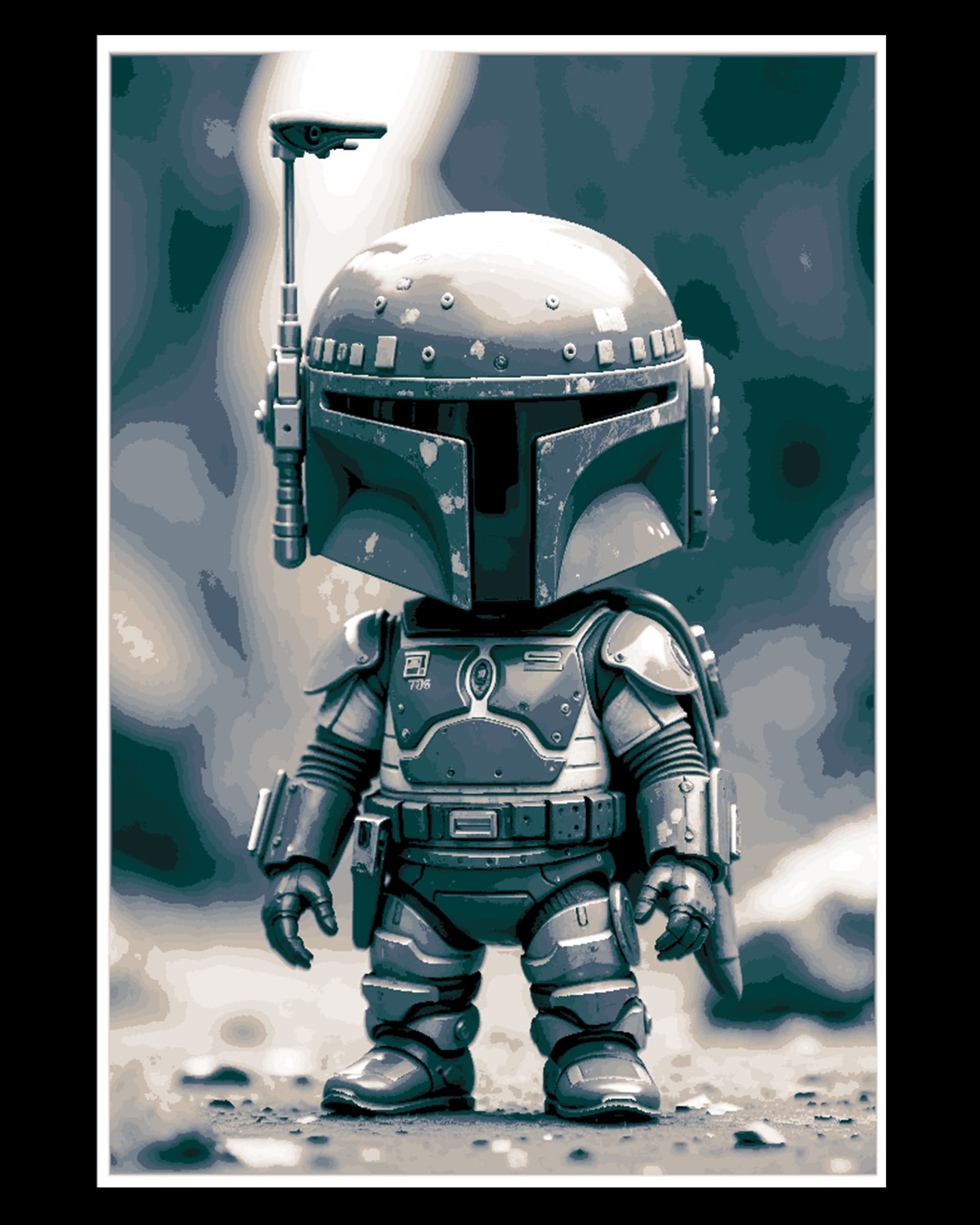 Little Boba of to Bountyhunt - Fan Art from Star wars of Boba Fett Little Boba of to Bountyhunt - Fan Art from Star wars of Boba Fett