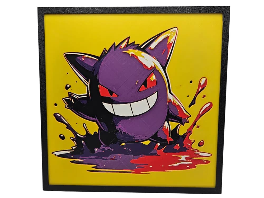 Gengar Splash by BusyKikiBee HueForge model: Gengar Splash by BusyKikiBee