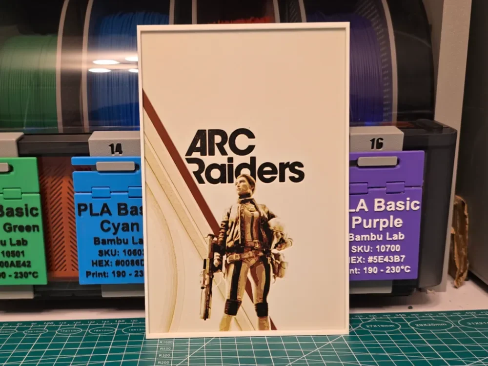 ARC Raiders Game Poster V2 - Hueforge Art by Lumpy3D HueForge model: ARC Raiders Game Poster V2 - Hueforge Art by Lumpy3D