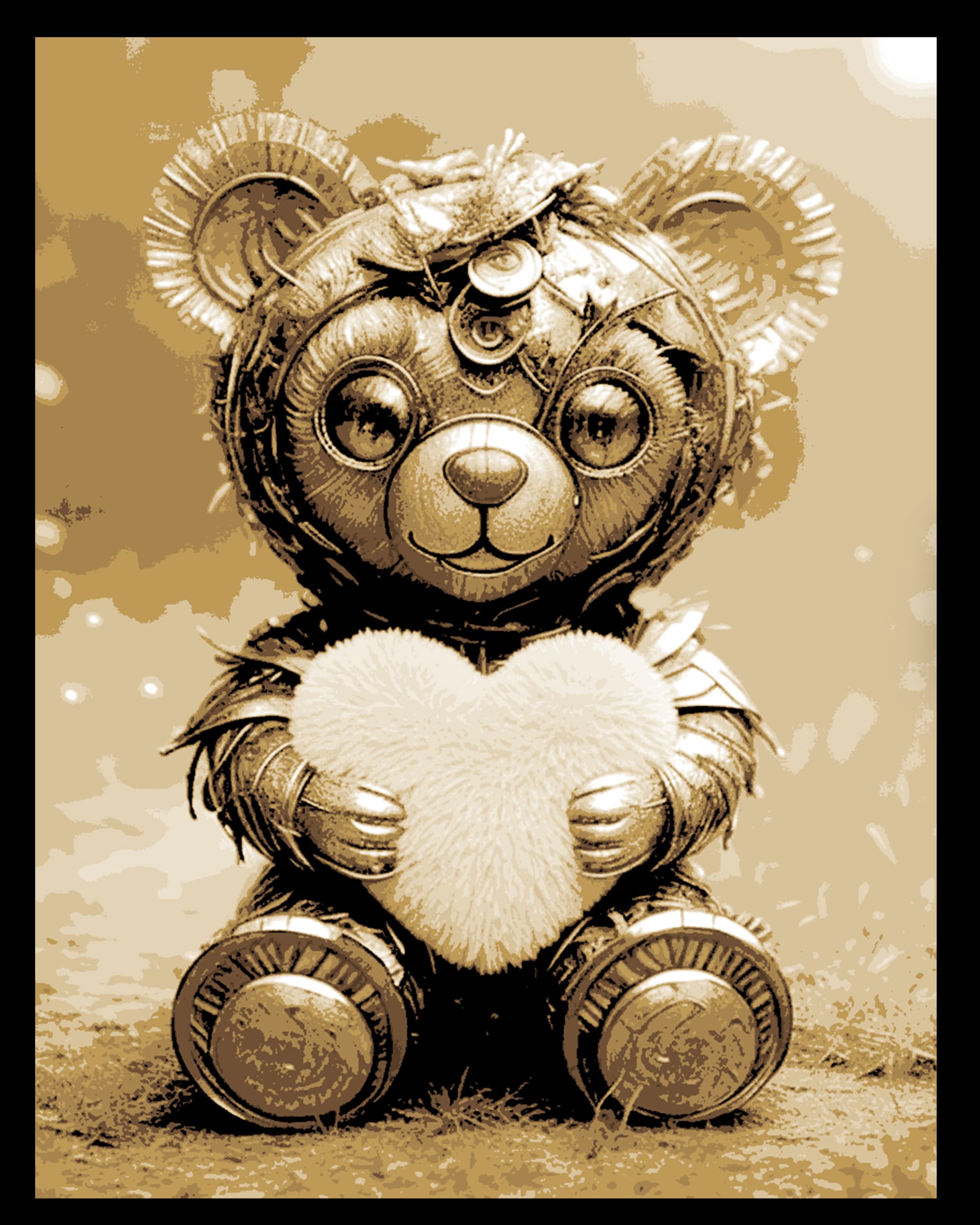 Sometimes metal work for a stuffed teddy bear - Hueforge art by BooneCo3d HueForge model: Sometimes metal work for a stuffed teddy bear - Hueforge art by BooneCo3d