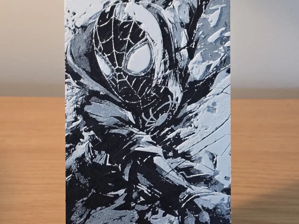 Hueforge - Spiderman - Miles Morales 2 by FxD | Function-x-Design HueForge model: Hueforge - Spiderman - Miles Morales 2 by FxD | Function-x-Design