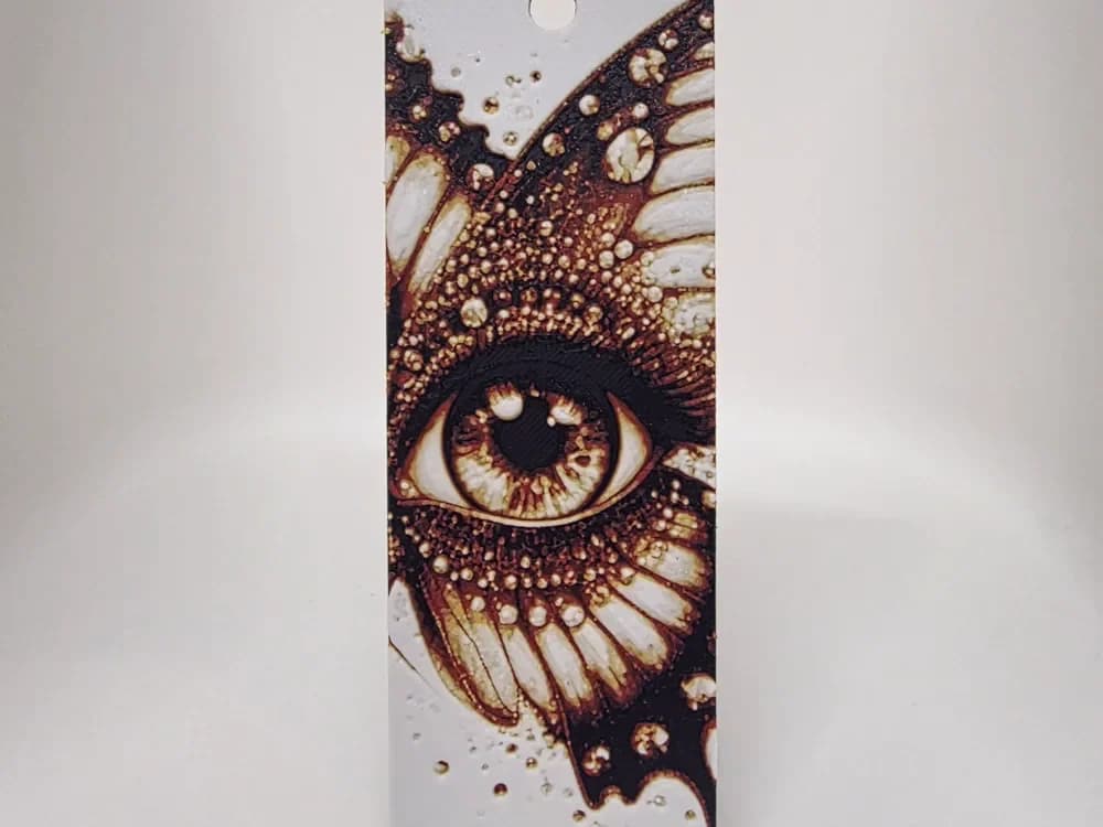 Butterfly Eye Bookmark by Morganja HueForge model: Butterfly Eye Bookmark by Morganja