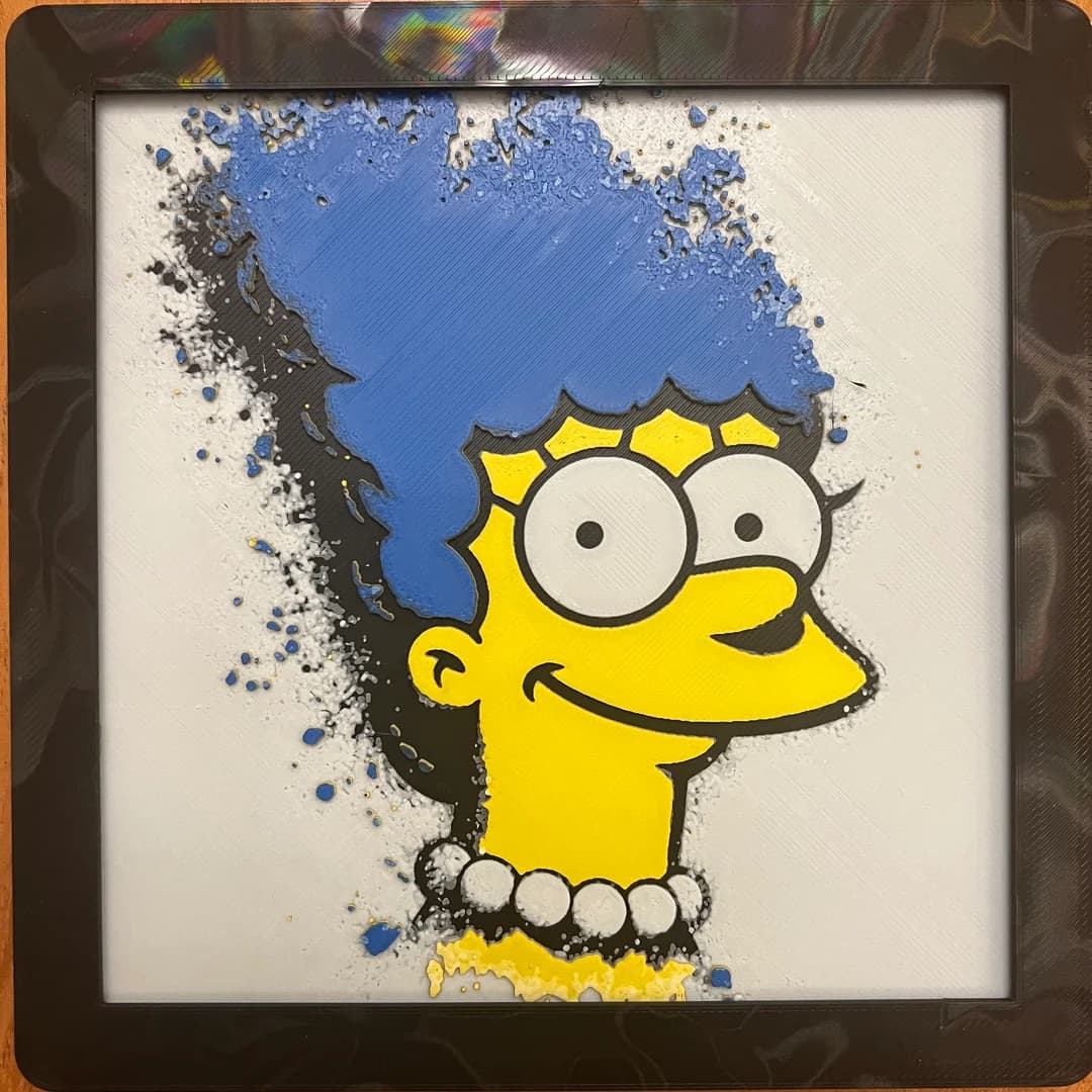 Marge Simpson by JustBe 3D Printing HueForge model: Marge Simpson by JustBe 3D Printing