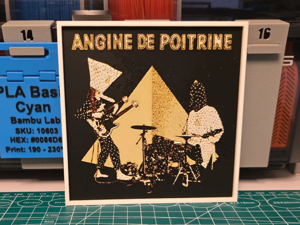 Angine de Poitrine "Vol. II" Album - Hueforge Art by Lumpy3D HueForge model: Angine de Poitrine "Vol. II" Album - Hueforge Art by Lumpy3D