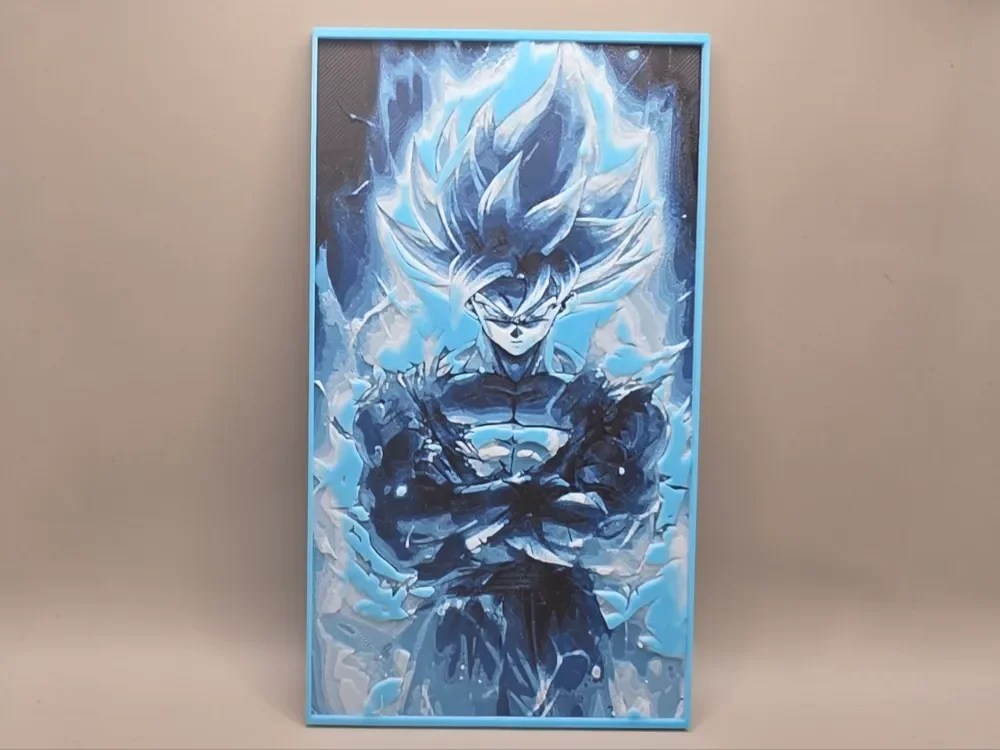 Goku Super Saiyan God Super Saiyan - HueForge by keko HueForge model: Goku Super Saiyan God Super Saiyan - HueForge by keko