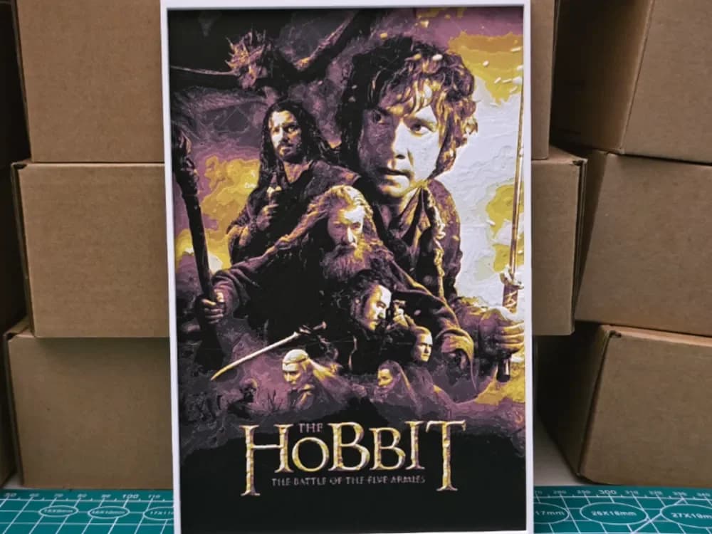 The Hobbit The Battle of the Five Armies Poster by Lumpy3D HueForge model: The Hobbit The Battle of the Five Armies Poster by Lumpy3D