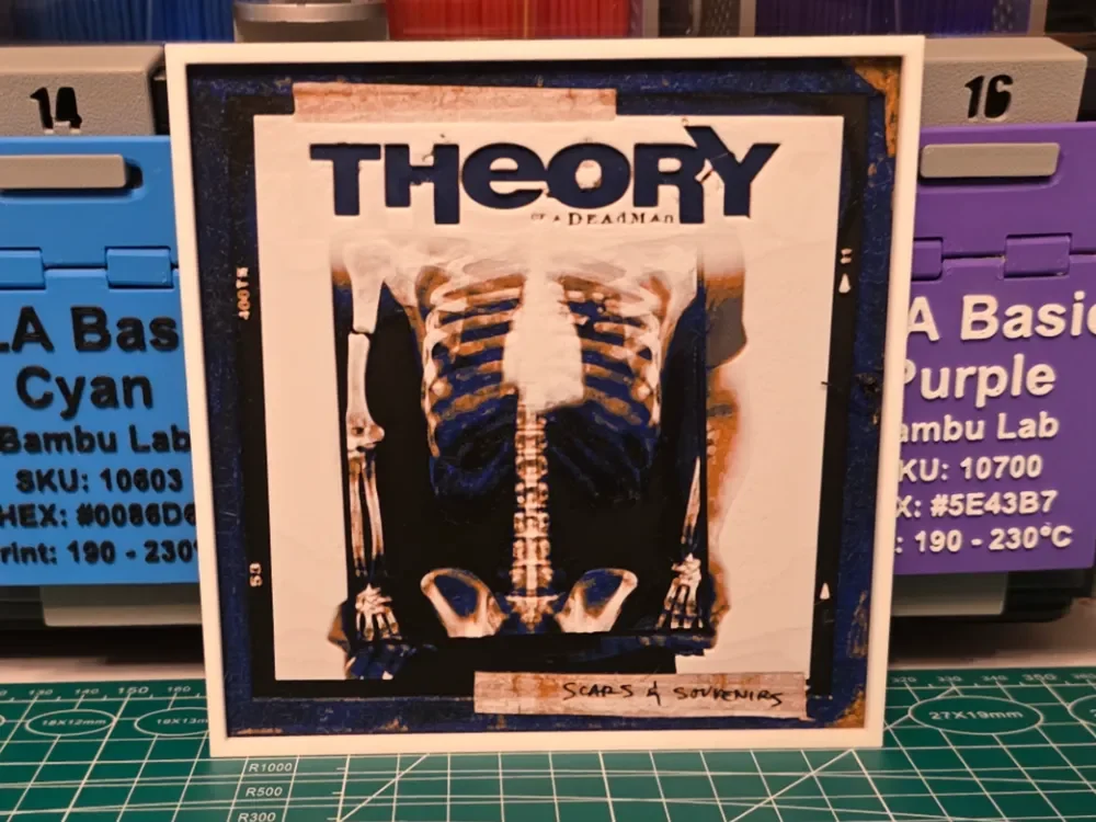 Theory of a Deadman "Scars & Souvenirs" Album Art by Lumpy3D HueForge model: Theory of a Deadman "Scars & Souvenirs" Album Art by Lumpy3D