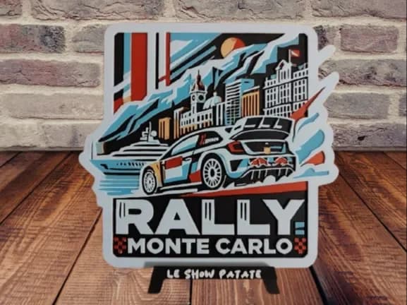 Plaque Rally Monte Carlo Hueforge by leshowpatate HueForge model: Plaque Rally Monte Carlo Hueforge by leshowpatate