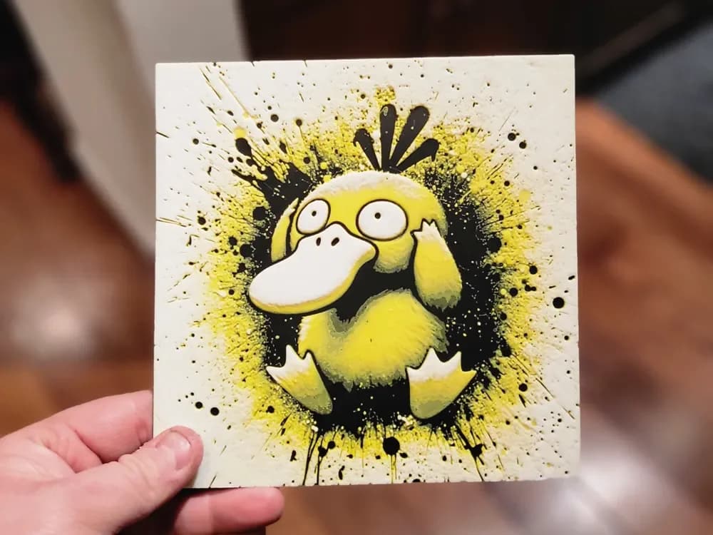 Graffiti Psyduck Hueforge by 3Ree Printing HueForge model: Graffiti Psyduck Hueforge by 3Ree Printing