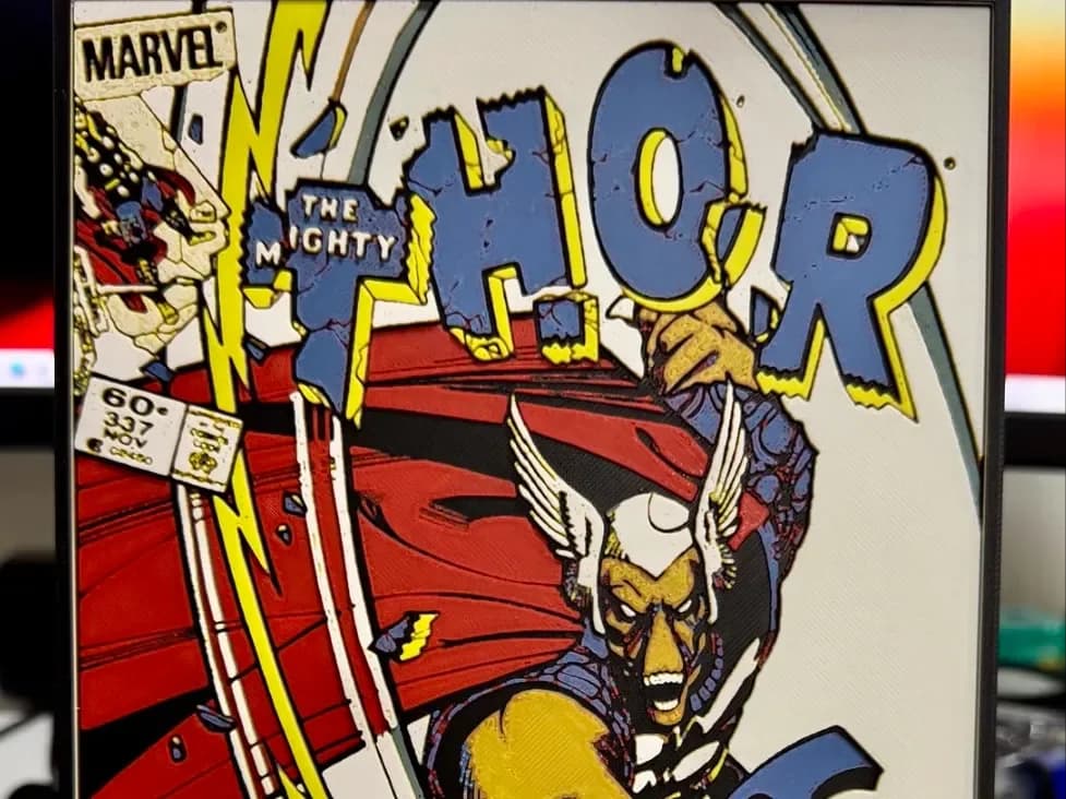 Thor #337 (1983) Beta Ray Bill Simonson Cover HF by Strata Prints HueForge model: Thor #337 (1983) Beta Ray Bill Simonson Cover HF by Strata Prints