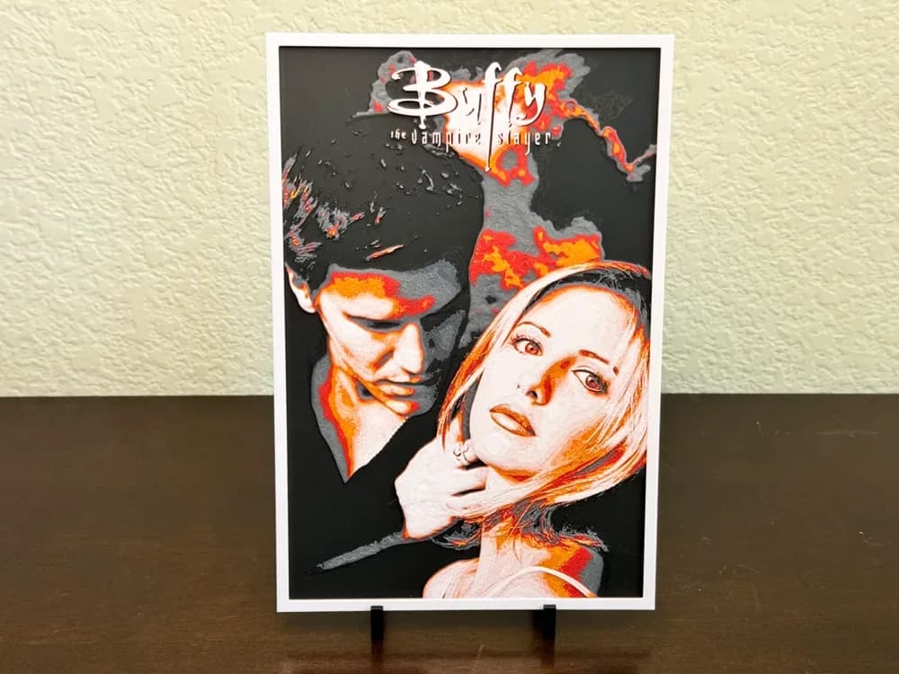 Buffy & Angel Hueforge - Buffy the Vampire Slayer by Artful Creator HueForge model: Buffy & Angel Hueforge - Buffy the Vampire Slayer by Artful Creator